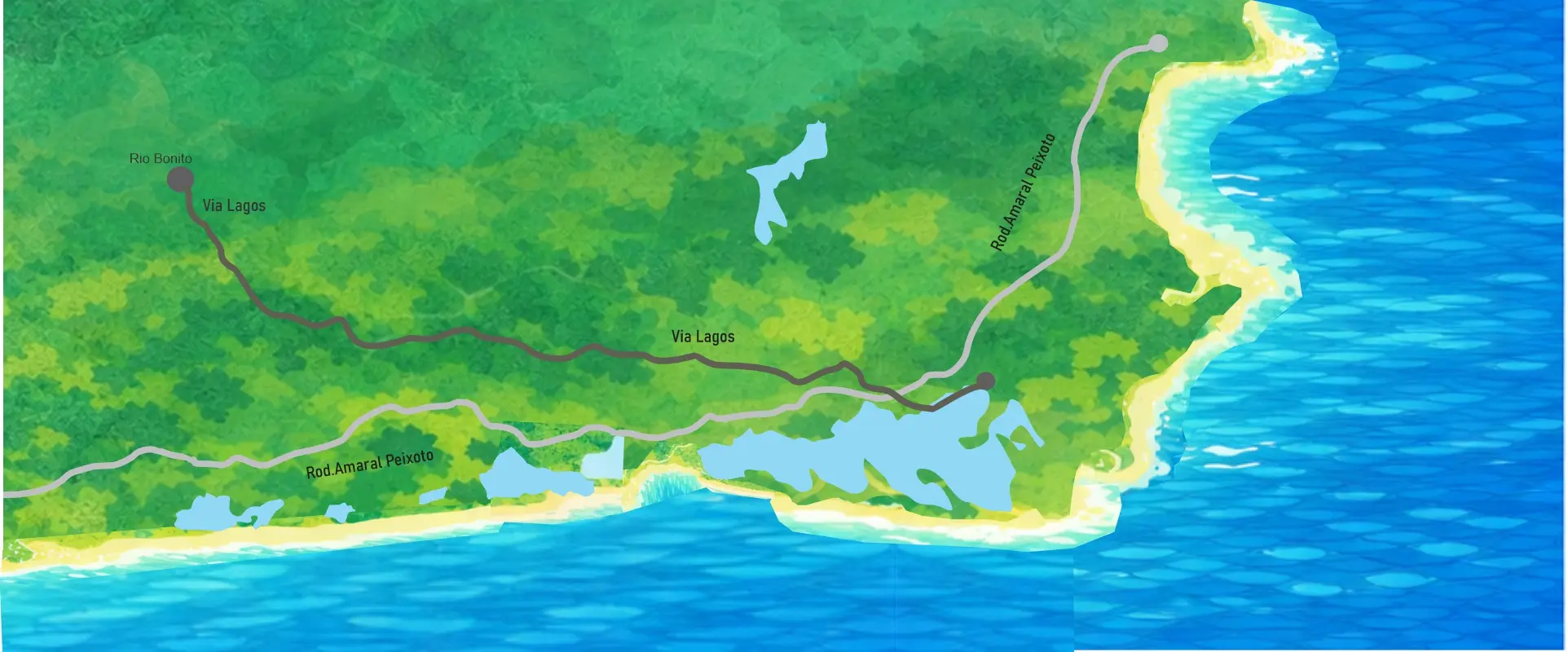 Mapa – Região dos Lagos